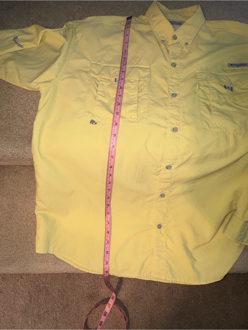 Columbia PFG Bahama II Yellow Omni Shade Fishing Shirt Long Sleeve FM7048 - Picture 10 of 16